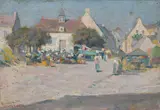 E. Phillips Fox, Market Place, Etaples 1890