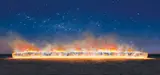 The Night Line 2005 by Tim Storrier, 2005, synthetic polymer paint on canvas, sold May 2017