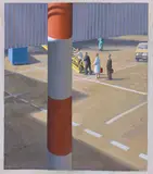 Jeffrey Smart, The Santiago Flight (1989), 1989, oil on canvas