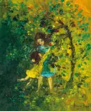 David Boyd, Apple Pickers 1972, 1972, oil on canvas