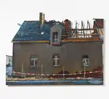 Jürgen Noltensmeier, Leipzig II, 2008, Eitempera auf Holz (cut-out)