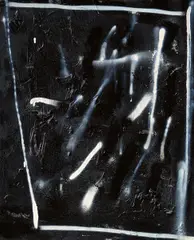 Ohne Titel by David Ostrowski, 1998, Mischtechnik auf Leinwand, sold Oct 2020
