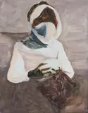 Katharina Otto, Mask, 2011, Öl auf Holz