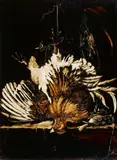 Nathan Peter, Lifelike (fowl), 2011, Bitumen und Öl auf Leinwand