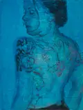 Jochen Plogsties, "27_10" (Tattoo), 2010, Öl auf Leinwand