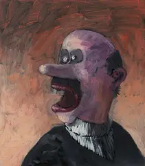 Paul Pretzer, "Mann ohne Titel", 2008, Öl auf Holz