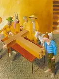 Paul Pretzer, "Finissage", 2008, Öl auf Holz