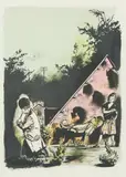 Neo Rauch, "Abendmelodie", 2011, Farbkreide- und Tuschelithografie auf Hahnemühle Alt Worms