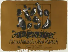 Das Gewitter by Neo Rauch, 1991, Farbserigrafie und Offset auf leichtem Karton, sold Oct 2019