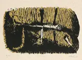 Neo Rauch, "Blocksberg 9", 1991, Farbserigrafie auf Bütten