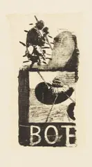 "Bote" by Neo Rauch, 1993, Lithografie auf feinem China, aufgewalzt auf festes chamoisfarbenes Velin, sold Oct 2019