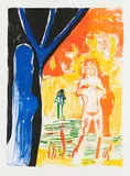 Daniel Richter, Susa, 2006, Farblithografie auf Büttenkarton