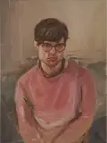 "Olav" by Johannes Rochhausen, 2012, Öl und Eitempera auf Leinwand, sold Jun 2020