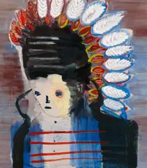 Claudia Rossger, Indianer, 2007, Öl und Eitempera auf Leinwand
