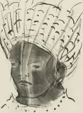 Claudia Rossger, "heads 04", 2007, Kohle auf Papier