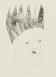 Claudia Rossger, "heads 08", 2007, Grafit auf Papier