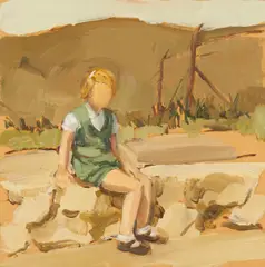 Gideon Rubin, Girl Seating, 2009, Öl auf Holz