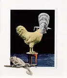 "Happy to meet" by Nadin Maria Rüfenacht, 2011, Fotocollage auf Karton montiert, sold Oct 2020