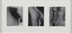 Peter Ruehle, Pin up Nr. 10, 18 und 19 (3-teiliges Konvolut), 2009, Klebeband und Pigmentdruck auf Maltafel