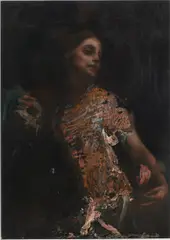 "Larvatorum" by Nicola Samorì, 2010, Öl auf Kupfer, sold Nov 2019