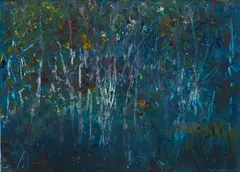 Martin Schepers, Frühling (aus der Serie: Jahreszeiten), 2007, Öl und Kreide auf Leinwand