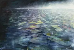 Martin Schepers, Vor Nachtjahren, 2007, Öl auf Rupfen