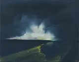 Martin Schepers, Step across the Border, 2007, Öl auf Nessel