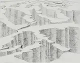 Martin Schepers, Blatt "j" aus der Reihe "Los Angeles", 2007, Bleistift auf Papier