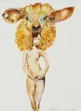 Cornelia Schleime, "Schafswolle" (aus der Reihe Camouflage)