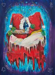 Moritz Schleime, "Damits wieder mehr Liebe gibt in aller Welt", 2010, Öl auf Leinwand