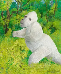 Andreas Schmidt, Albino Gorilla, 2011, Öl auf Leinwand