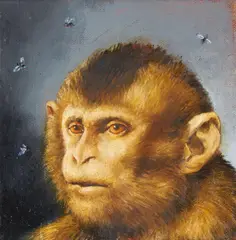 Rigo Schmidt, Ohne Titel (Affe), 2009, Öl und Acryl auf Leinwand