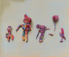 "Family" by Rigo Schmidt, 2011, Öl auf Leinwand, sold Oct 2020