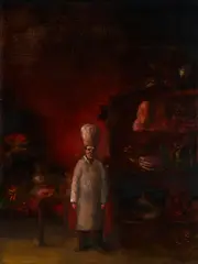 Rigo Schmidt, Ohne Titel (Koch), 2007, Öl und Acryl auf Leinwand