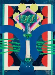 Jens Schubert, Ferrum, 2012, Farblinolschnitt auf leichtem Karton