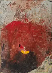 "Engerling" by Robert Seidel, 2010, Eitempera auf Leinwand, sold Nov 2020