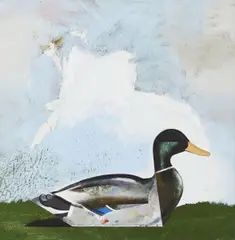 Robert Seidel, Erpel, 2012, Eitempera auf Leinwand