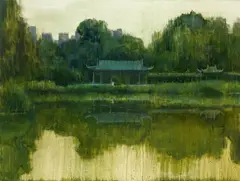 Lu Song, Green Lake, 2011, Öl auf Leinwand