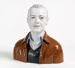 Dr. Rusche by Rosi Steinbach, 2011, Keramik, bemalt und glasiert, sold Oct 2020