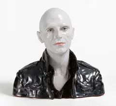 Uwe by Rosi Steinbach, 2007, Keramik, bemalt und glasiert, sold Oct 2020