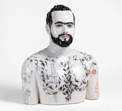 "Paule" by Rosi Steinbach, 2010, Keramik, bemalt und glasiert, sold Oct 2020
