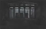 Emma Stibbon, Neue Wache, 2009, Kreide auf schwarz grundierter Holzfaserplatte