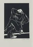 Sophie von Stillfried, "liebe", 2008, Linolschnitt auf Papier