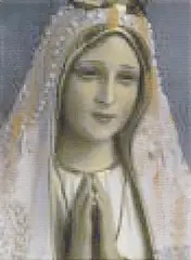 Annelies Štrba, "Madonna 113", 2010, Pigmentprint auf Leinwand, Ränder mit Gold bemalt