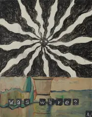 Martin Assig, "Frage", 2010, Enkaustik auf Holz