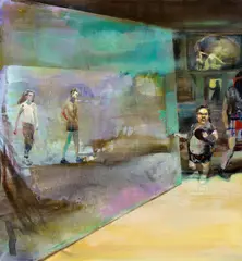 "Surrogate activities" by Radek Szlaga, 2010, Öl auf Leinwand, sold Oct 2020