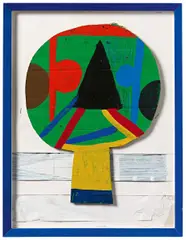 Tal R, Flovmand, 2008, Gouache und Buntstift auf Pappe und Papier