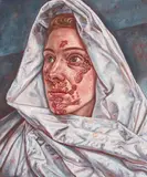 Alex Tennigkeit, "Selbst als Allegorie 'Impetigo'", 2010, Öl auf Leinwand