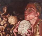 Alex Tennigkeit, "Selbst als Allegorie 'moment of silence'", 2010, Öl auf Leinwand