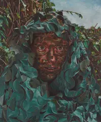 Alex Tennigkeit, "Selbst als Allegorie 'Mimikry'", 2011, Öl auf Leinwand